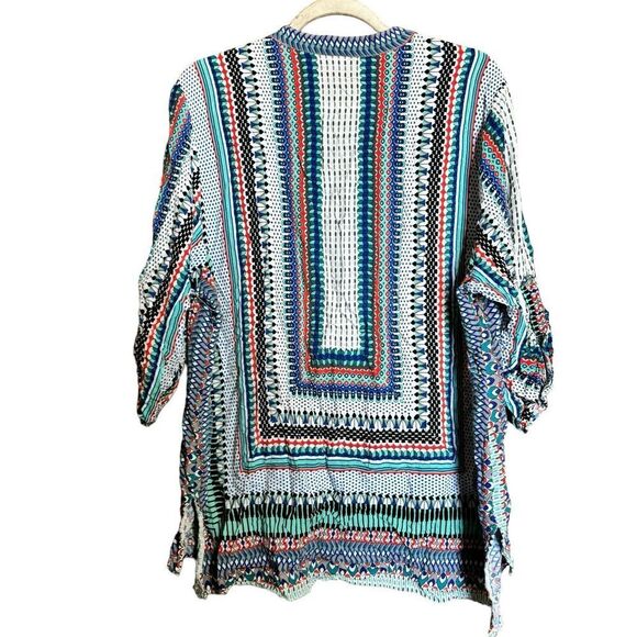 CATO Top Womens 26 28W Multicolor Boho Artsy Print Rayon Blouse Ladies - Picture 6 of 9